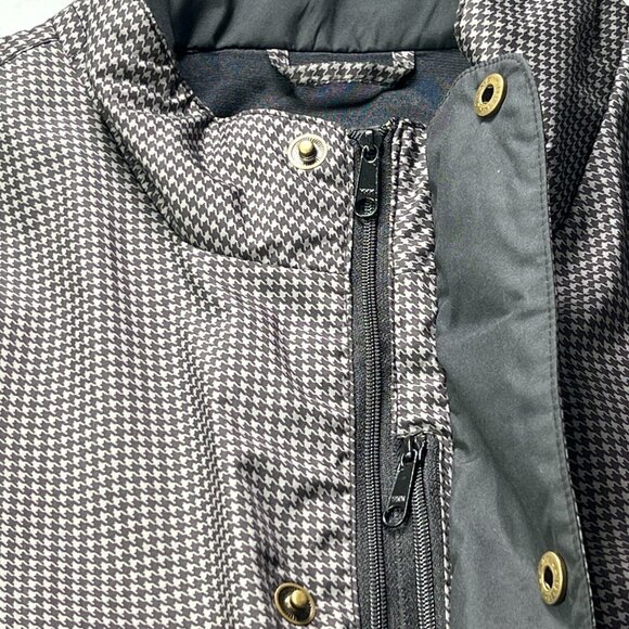 Dryjoys By Foot Joy Golf Vest Mens Large Black Houndstooth 1/4 Zip - Picture 6 of 9